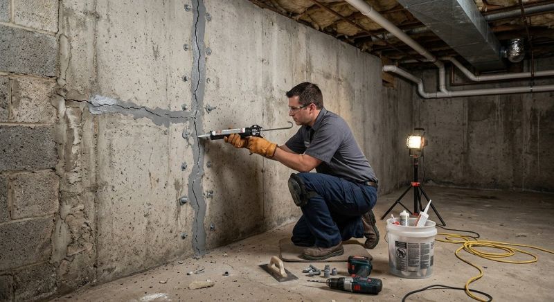 Basement Crack Repair in Pinehurst, NC