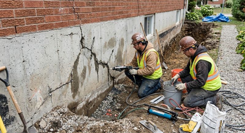 Cracked Foundation Repair in Biscoe, NC