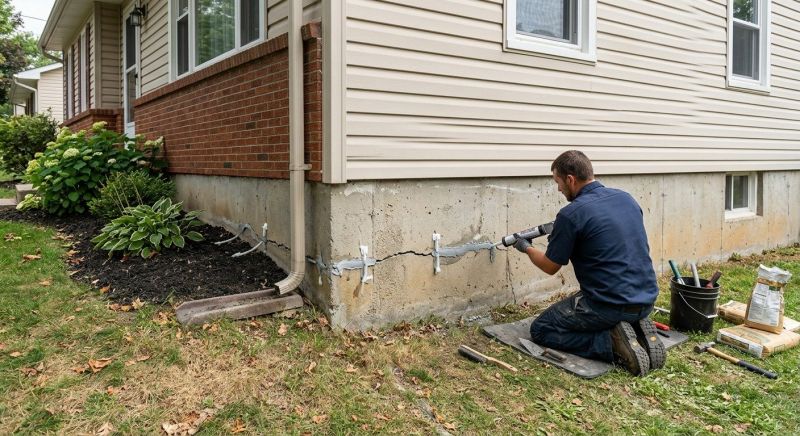 Cracked Foundation Repair in Carthage, NC