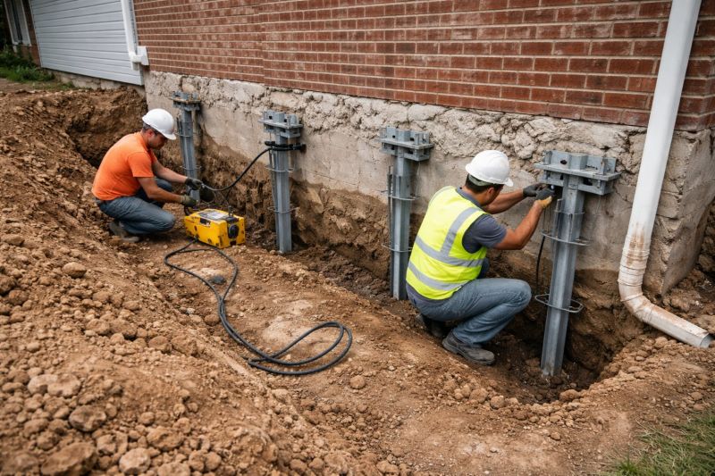 Helical Piers Installation in Pinehurst, NC