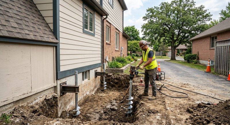 Helical Piers Installation in Pinehurst, NC