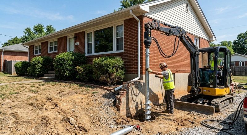 Helical Pile Installation in Pinehurst, NC