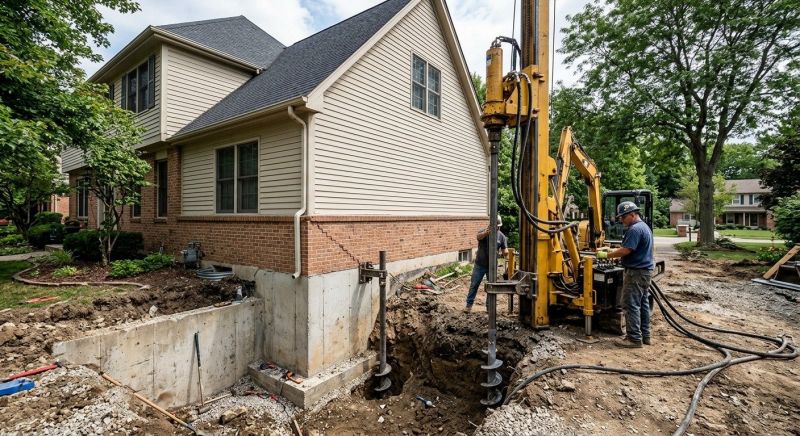 Helical Pile Installation in Pinehurst, NC