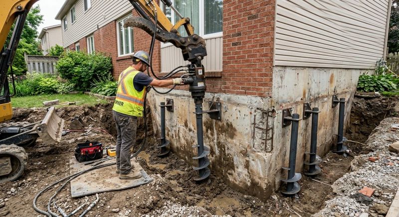 Helical Pile Installation in Pinehurst, NC